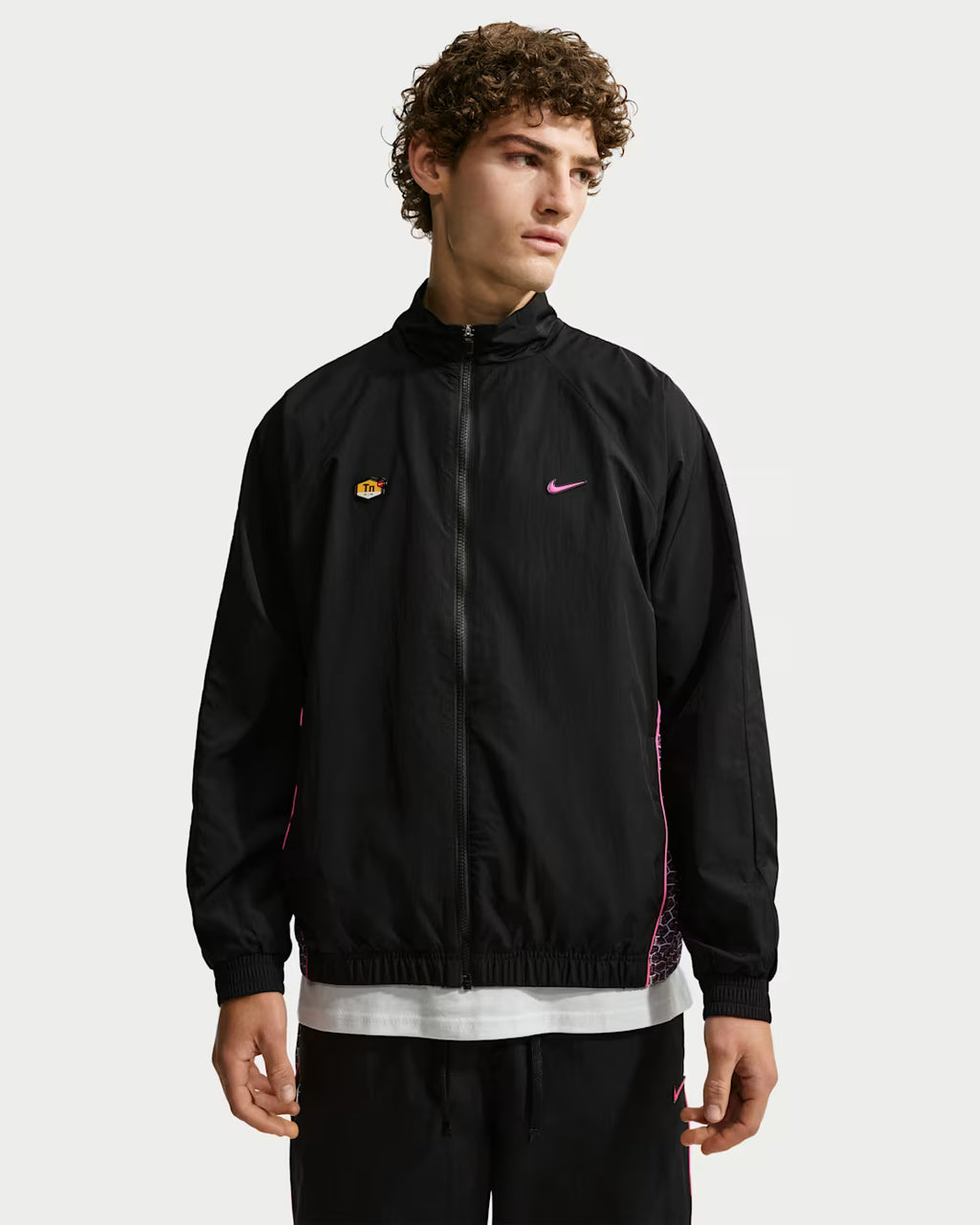 Track jacket in tessuto