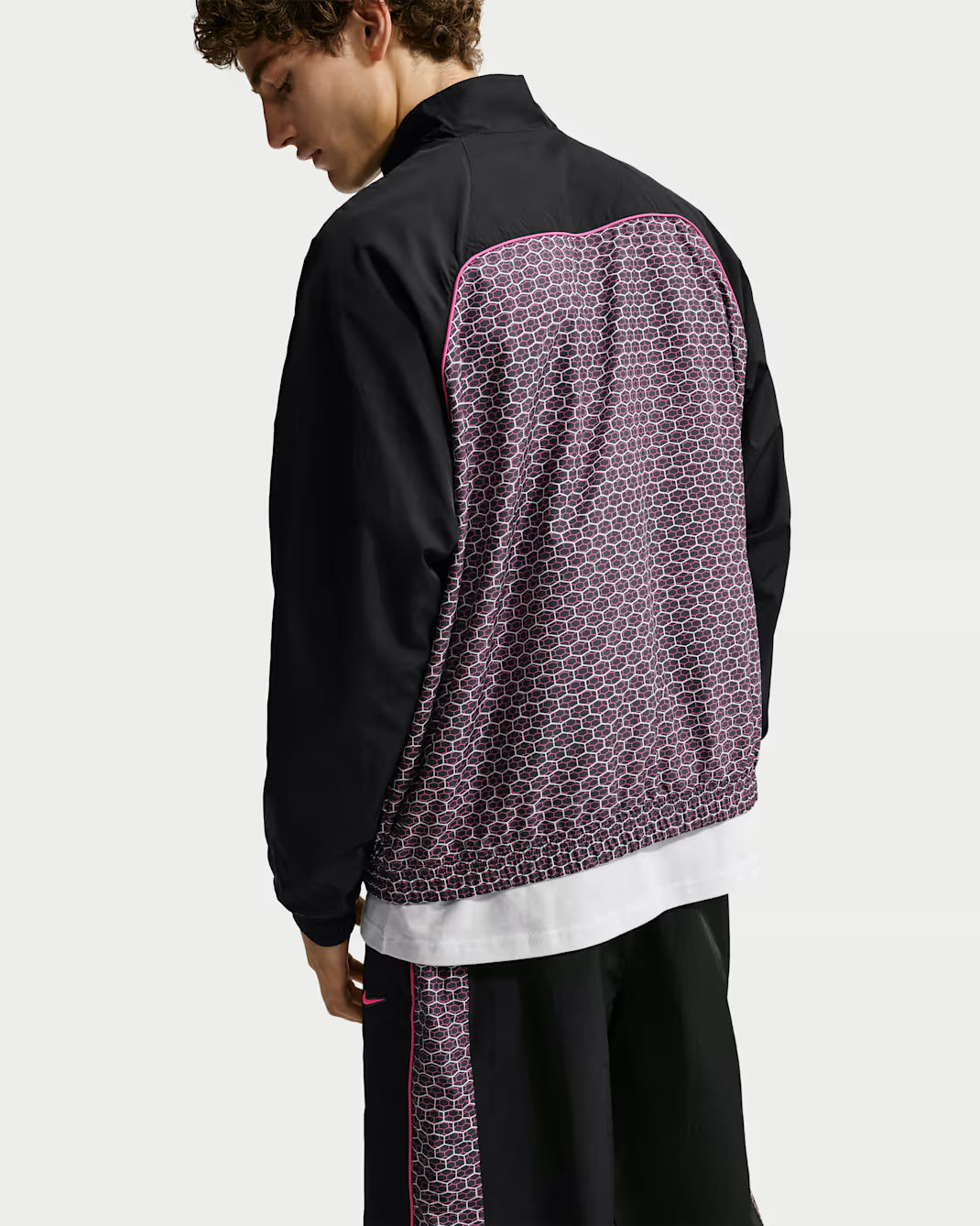 Track jacket in tessuto