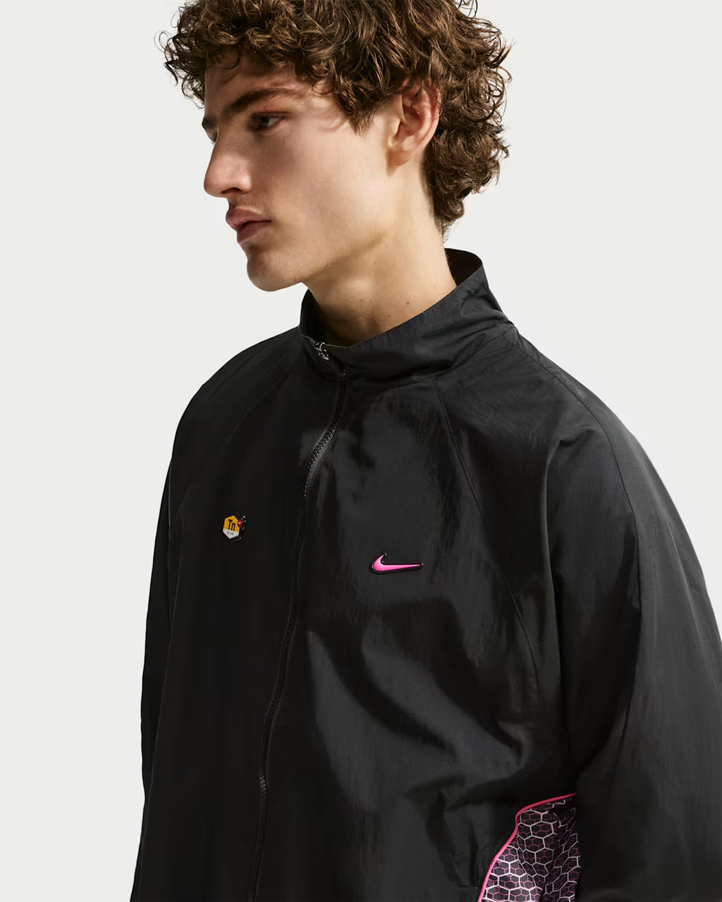 Track jacket in tessuto