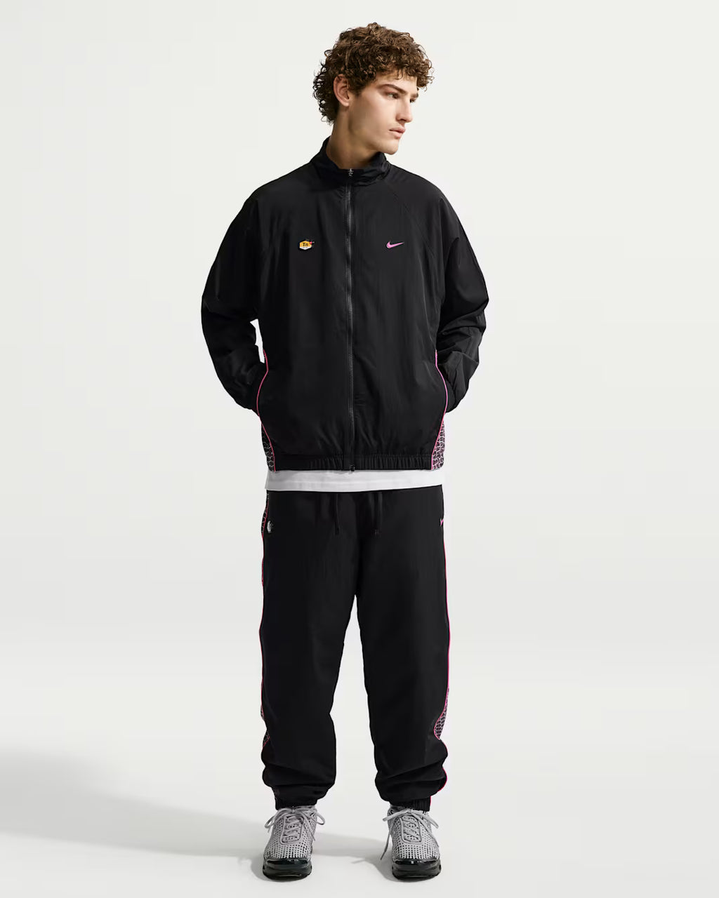 Track jacket in tessuto